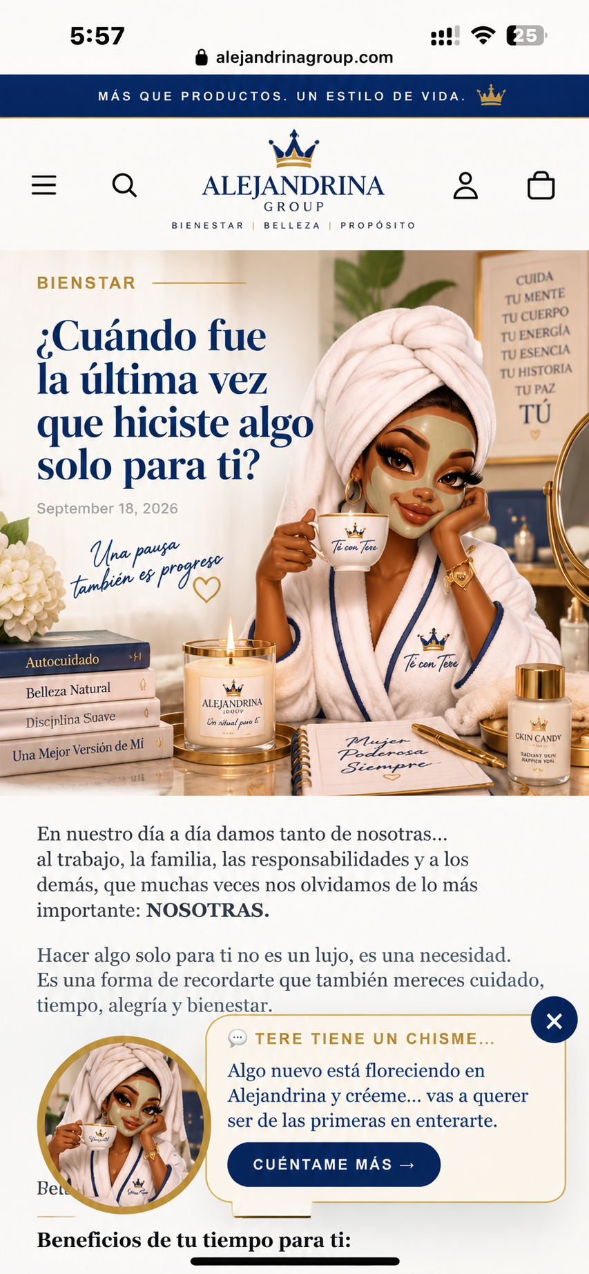 Té con Tere — autocuidado y tiempo para ti, Alejandrina Group