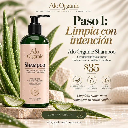 Alo Organic Shampoo sulfate free and paraben free, $35